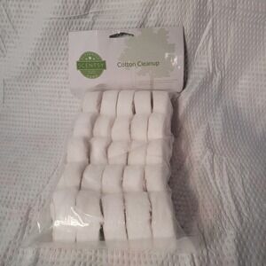 Scentsy Cotton Cleanup 25 Count Wax Warmer Cleaning Pads White New Pack